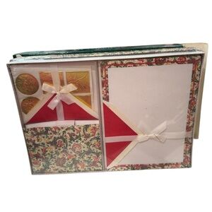 Whitings Rare Deluxe Stationery Set 1991 Decorated notes Gold Seals 24 Sheets